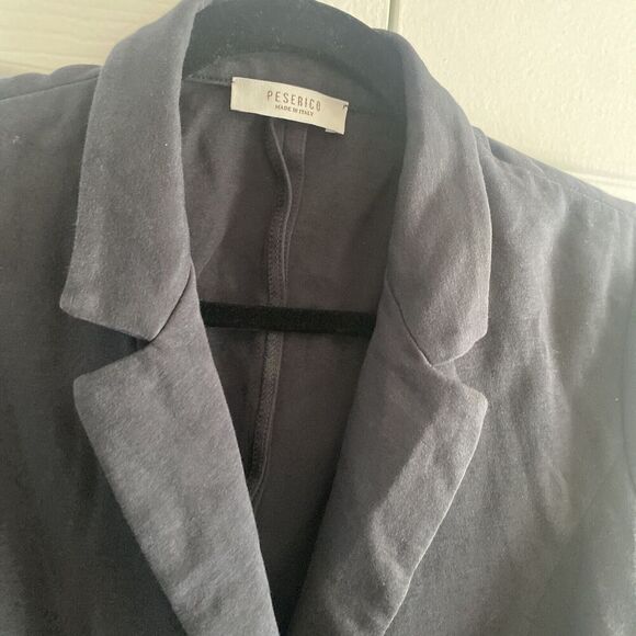 Peserico Black two button Blazer Made In Italy Cotton blend corpcore business 44 - Picture 3 of 10